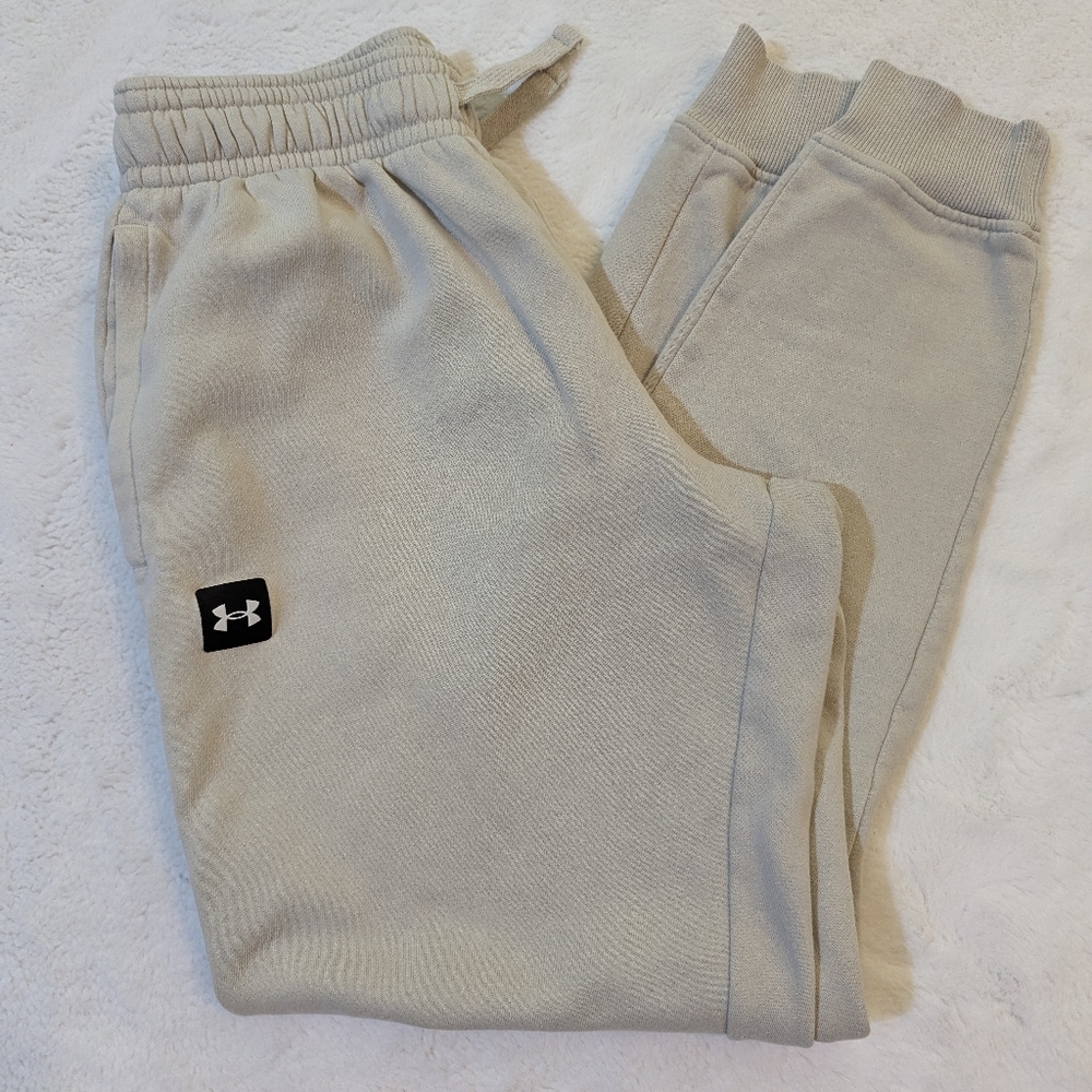 Under Armour Sweatpant Jogger Size M Cream / Khaki
